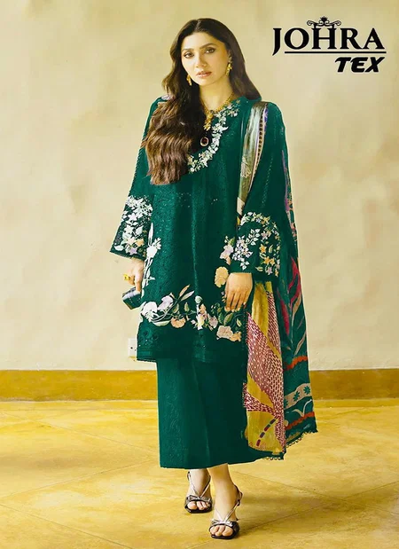 Johra Tex 176 C Cambric Cotton Embroidery Online Pakistani Salwar Suits Wholesale